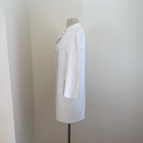 Kate Spade $548 White New York Dorothy Bow Front Tweed Coat Size 6 Small - Picture 4 of 16